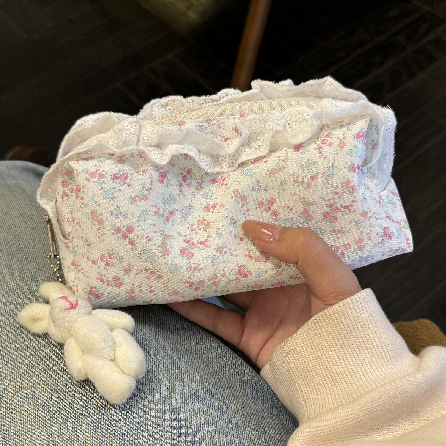 韩系小碎花笔袋#女生2026新款文具袋高颜值ins风女孩铅笔盒大容量