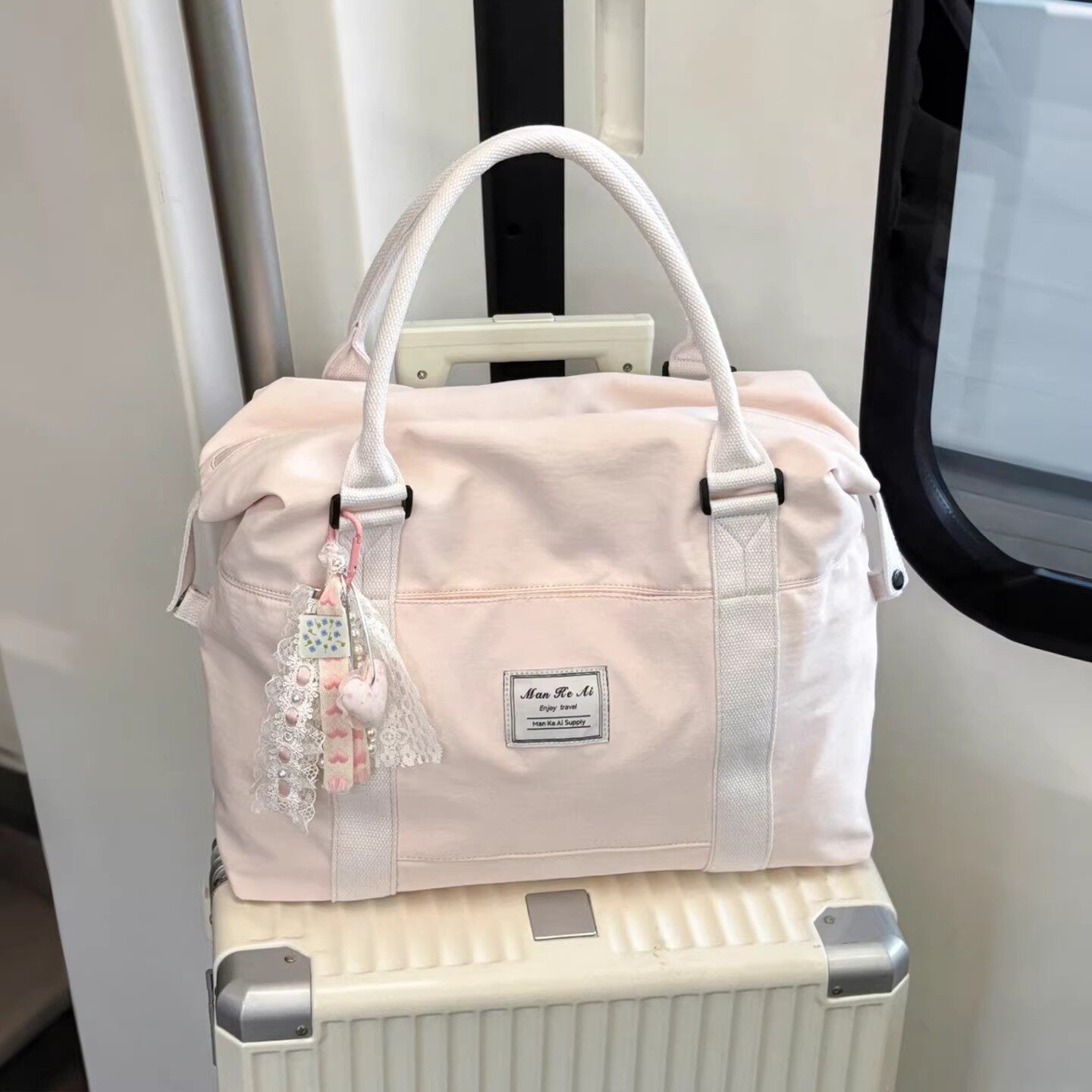 旅行包短途手提行李袋大容量高颜值可套拉杆箱待产包登机包出差包