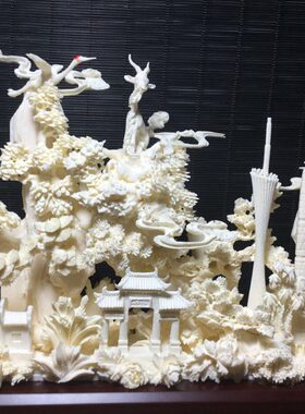 广州传说  骨雕摆件手工摆件