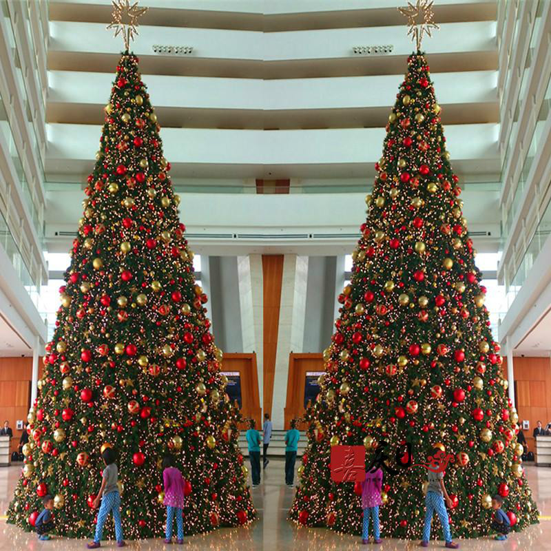 大型圣诞树框架6米7米8p米9米10米12米15米钢架圣诞树套餐圣诞装