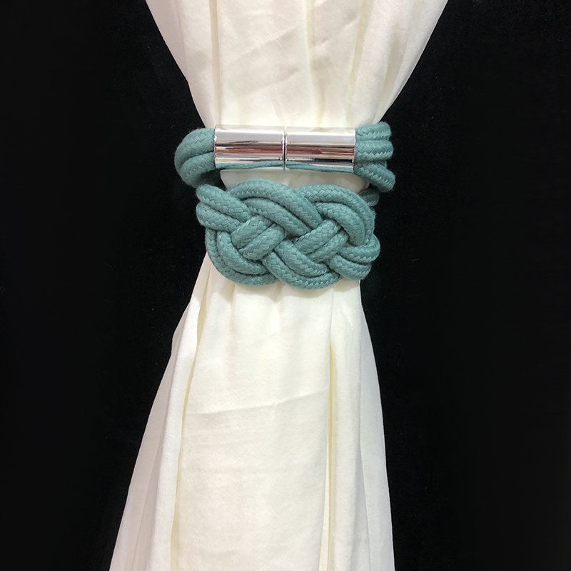 北欧简约风窗帘绑带磁力扣扎束带绳子F绑带棉麻磁铁窗帘扣挂钩装