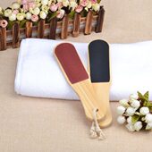 美容院专用木质搓脚板双面戳搅拌带挂绳搓脚板 长柄搓脚板