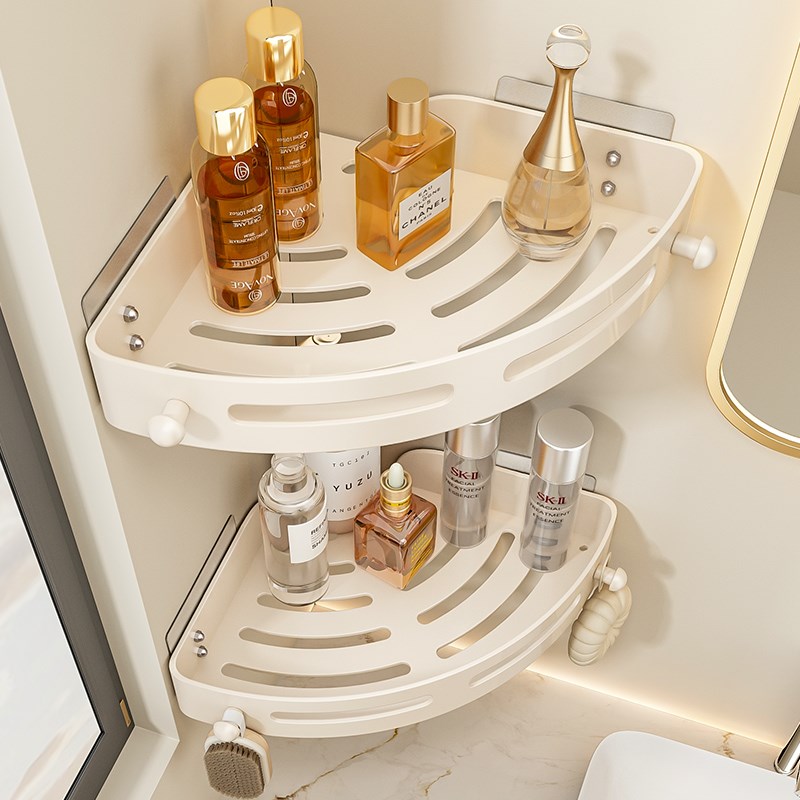 卫生间置物e架浴室三角架子免打孔壁挂墙上厕所洗手间洗漱台收纳