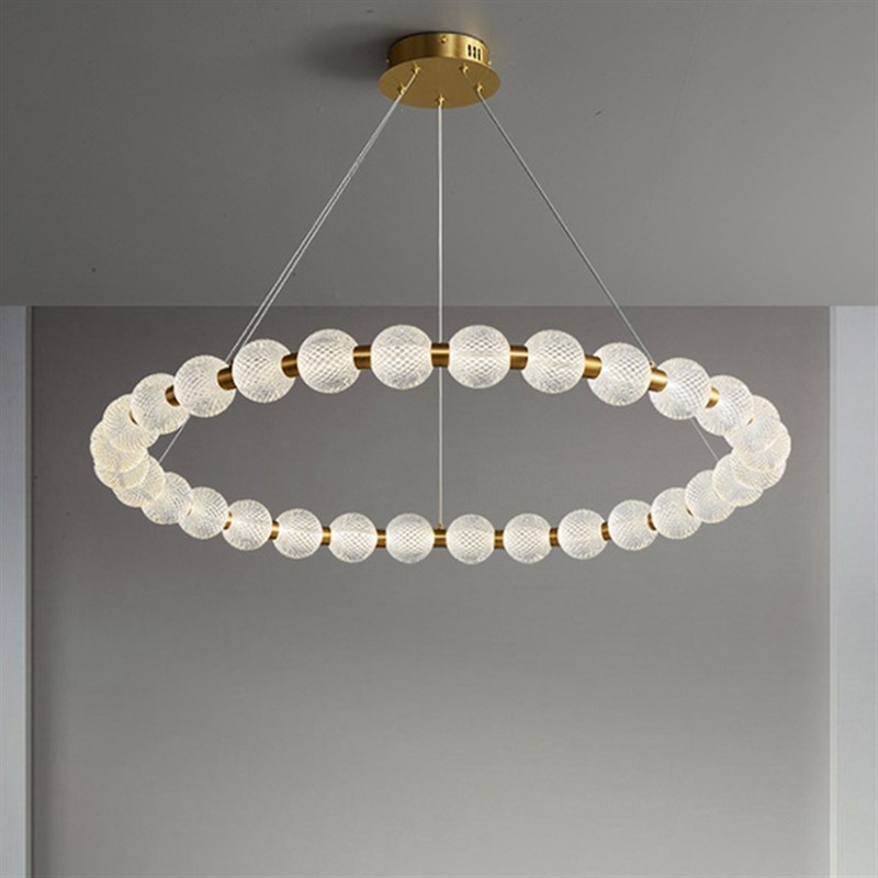 北欧简约时尚卧室灯家用室内餐厅灯走廊后现代创意U环形圆珠分子