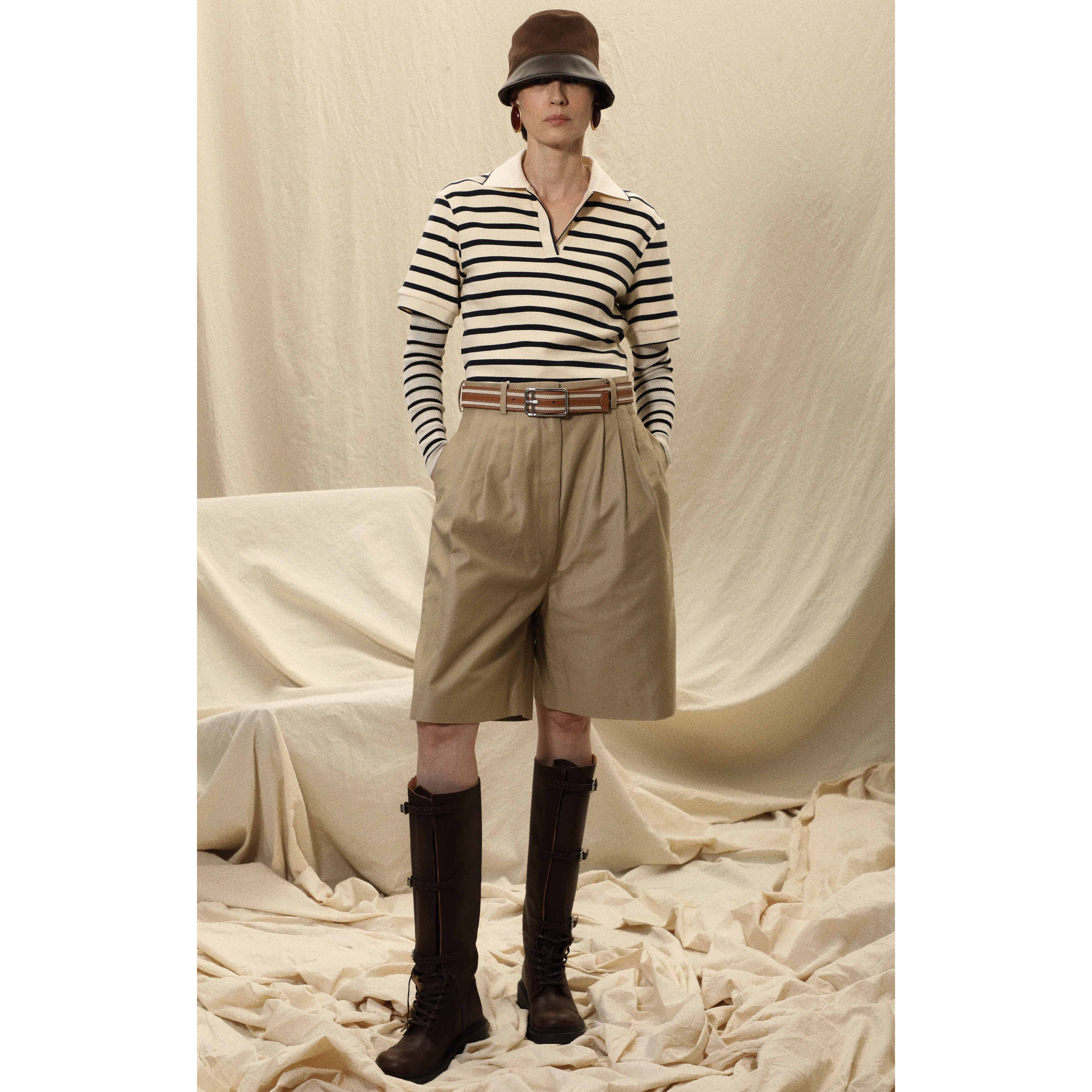 NOMAHUO老派摩登卡其压褶复古中裤,女装/女士精品,短裤,淘宝优惠券,粉丝福利购,淘宝优惠卷