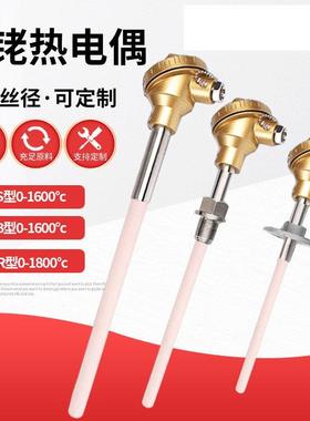 现货铂铑热电偶 铂铑10-铂 陶瓷热电偶 耐高温99刚玉管WRP130