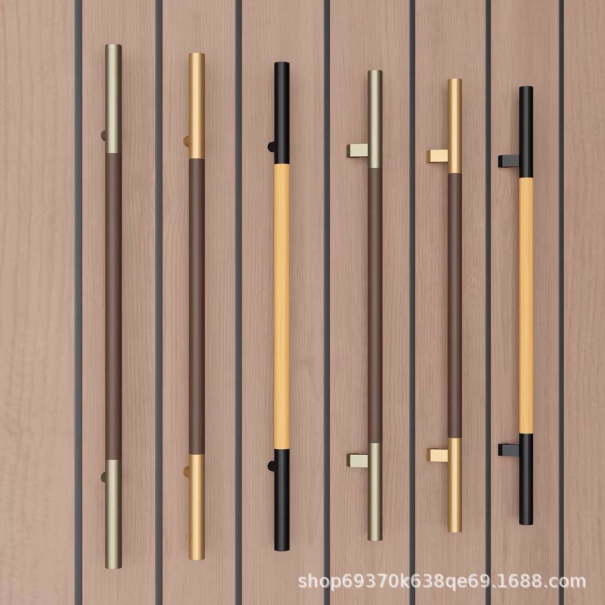 高档有框玻璃门拉手加厚不锈钢双开实木门把手餐厅包厢推拉门把手