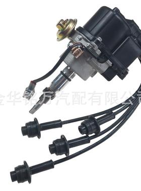 适用丰田汽车点火分配器分电器19030-72080带线束单真空椭圆插头