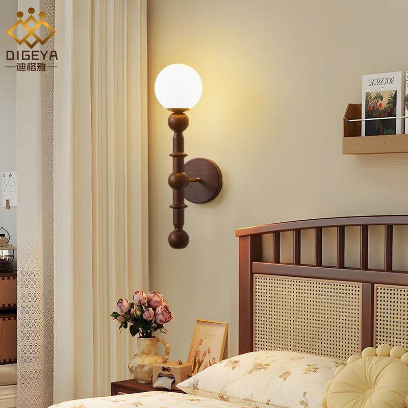 美式复古实木壁灯卧室书房床头墙壁灯中古风设计师款贴墙灯高级感,自行车/骑行装备/零配件,更多零件/配件,淘宝优惠券,粉丝福利购,淘宝优惠卷