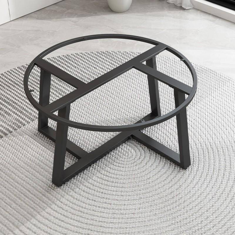 6R轻奢岩板圆桌腿支架大理石餐桌脚支架底座客厅小茶几定制金属