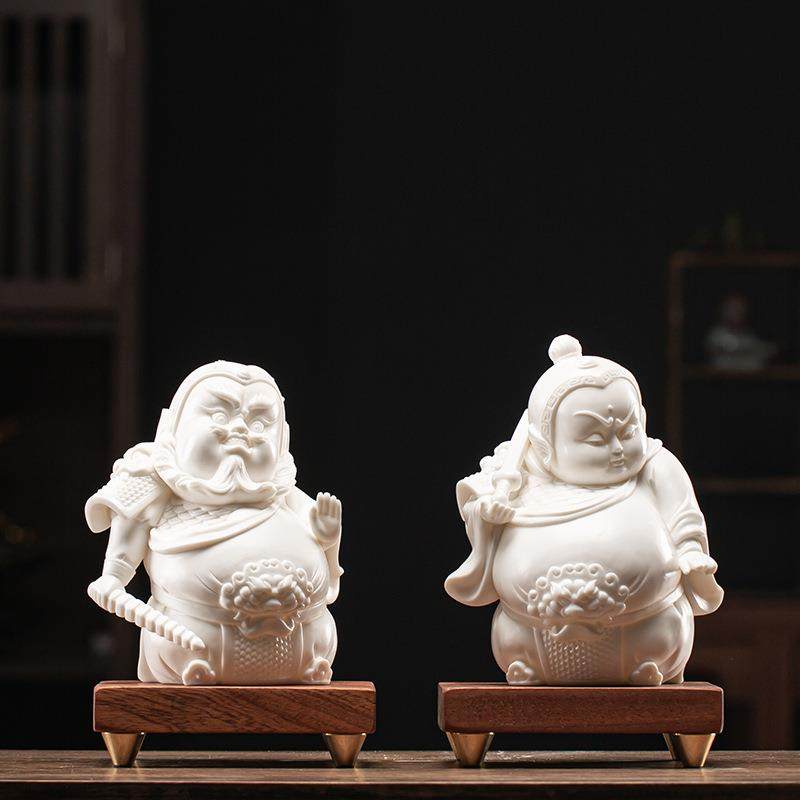 天降神兵哼哈二将门神陶瓷一对摆件人物客厅家居玄关,特色手工艺,其他特色工艺品,淘宝优惠券,粉丝福利购,淘宝优惠卷