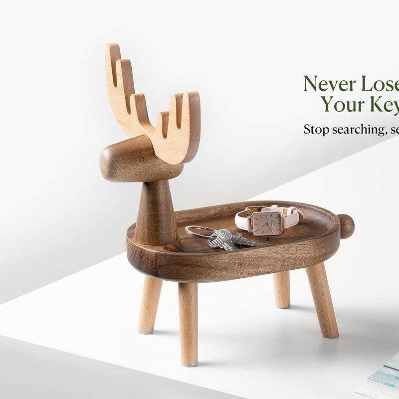 胡桃木麋鹿收纳架首饰架木质桌面钥匙架首饰收纳盒实木可挂饰品架,自行车/骑行装备/零配件,更多零件/配件,淘宝优惠券,粉丝福利购,淘宝优惠卷