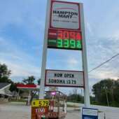 供应深圳海得利LED高亮数字油价牌蒙古白色LED油价屏