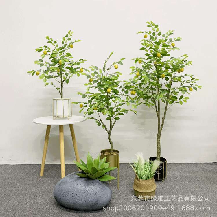 仿真绿植盆栽仿真柠檬树家居办公室落地摆件假绿植厂家