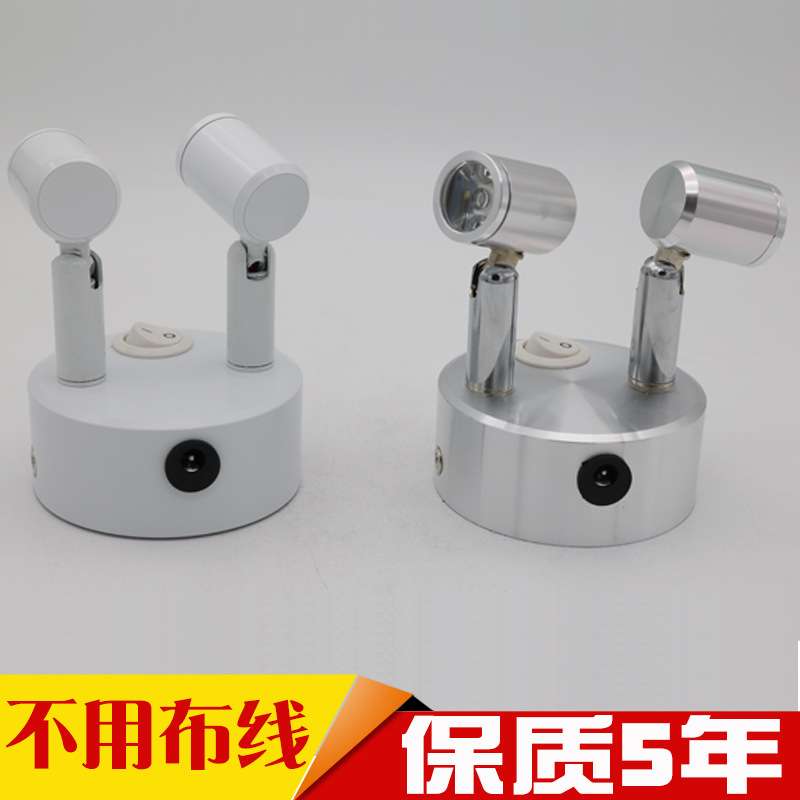 厂家直销珠宝展示led充电双头灯明装照明可移动柜台迷你射灯