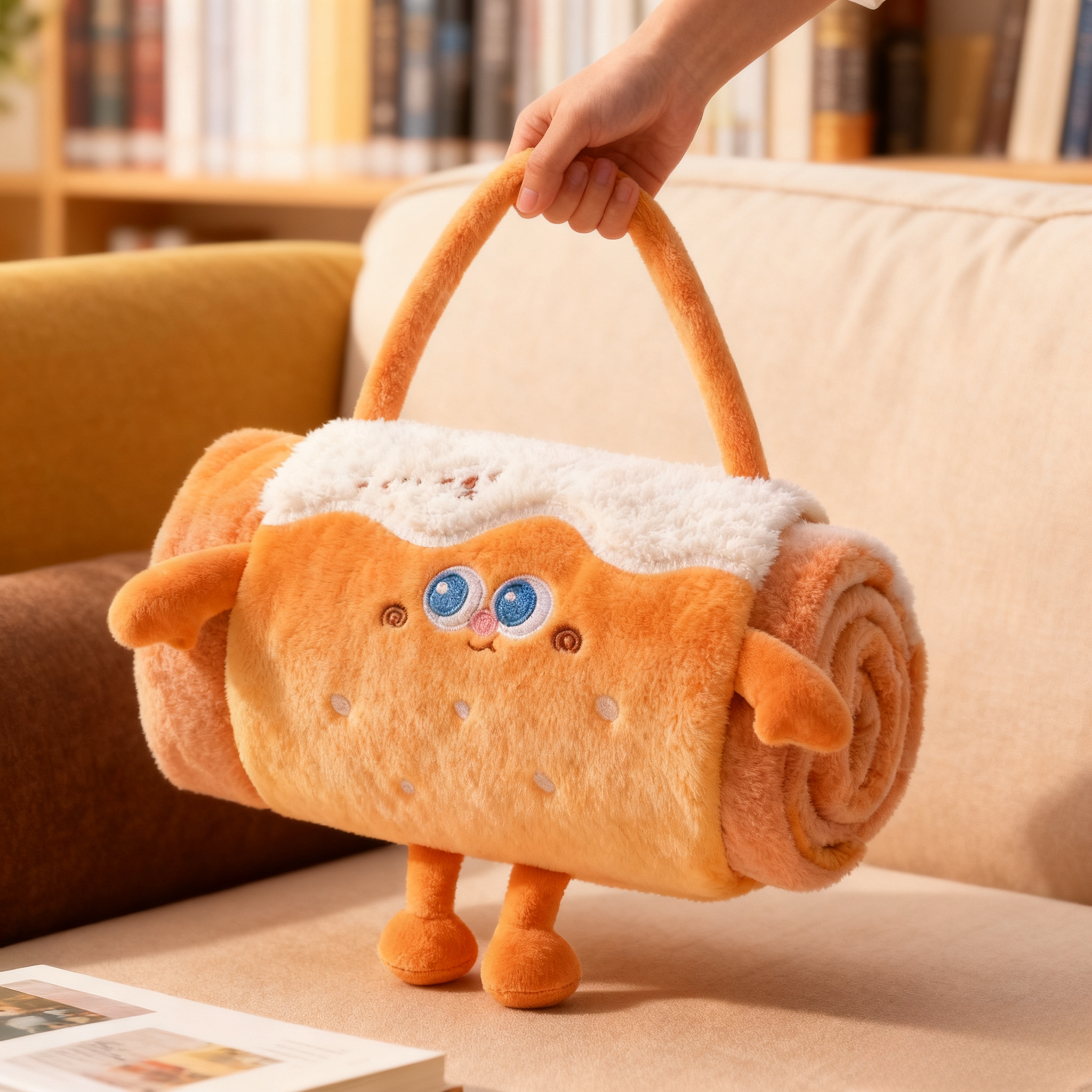 抱枕被子两用办公室午睡枕头汽车靠枕车载折叠毯子二合一加厚午睡