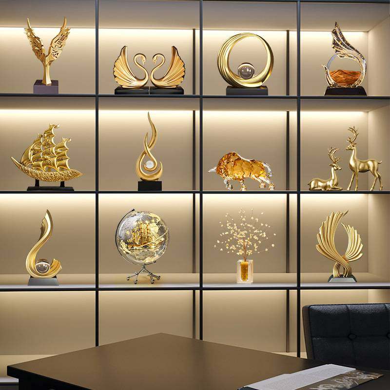 风生水起招财办公室装饰摆件老板柜子桌面高端大气上档次领导高档