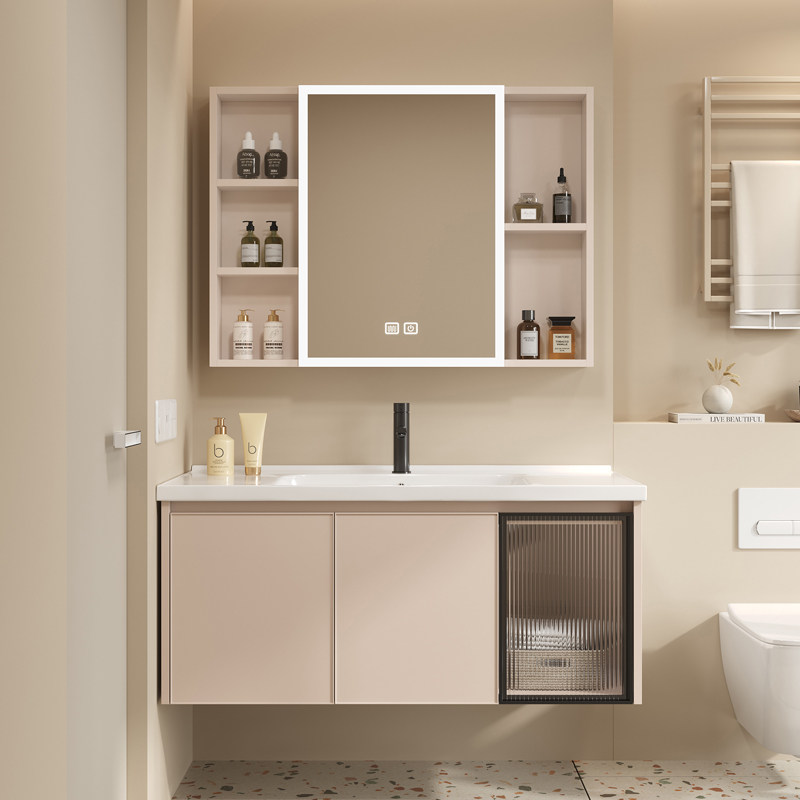 卫浴室柜组合太空铝一体陶瓷洗脸盆化妆室化美妆洗手池洗漱桌镜柜,家装主材,浴室柜组合,淘宝优惠券,粉丝福利购,淘宝优惠卷