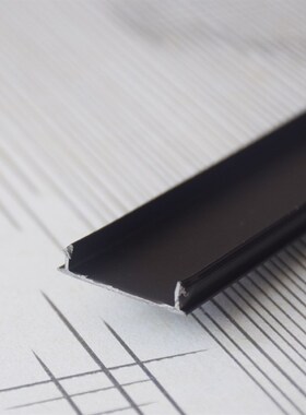 灯槽盖板磁吸轨道槽灯罩led黑色防尘罩不透光26mm宽轨道面罩防灰