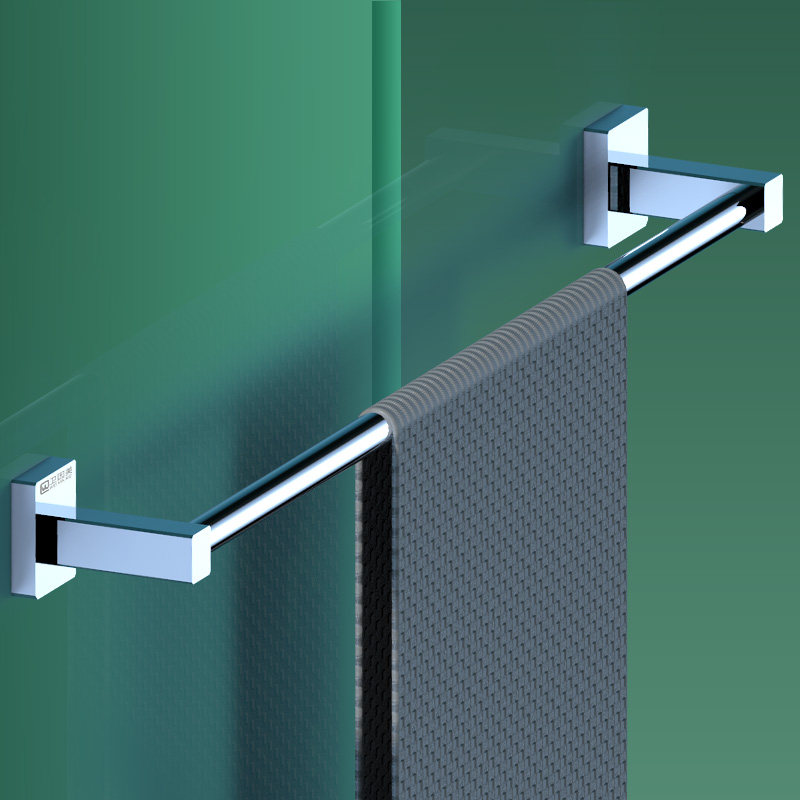 免打孔毛巾架304不锈钢1米加长120毛巾杆单杆50卫生间浴室35cm40