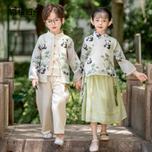 女童古风长裙 古装 汉服男童春秋中国风古装 幼儿园民族演出服新中式