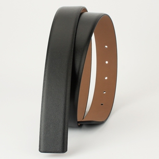 无头皮带 真皮 打孔型男士无扣腰带纯带身 针扣平滑牛皮条 不带头