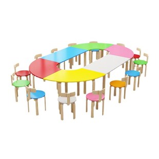培训班幼儿园桌椅组合学习桌子辅导班中小学生实木绘画美术课