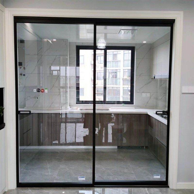 极窄边框玻璃推拉门厨房移门客厅阳台钛镁合金三联动地轨吊轨隔断,全屋定制,阳台门,淘宝优惠券,粉丝福利购,淘宝优惠卷