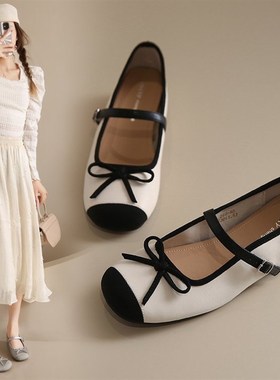 内增高银色单鞋芭蕾鞋子女20x24新款夏季法式绝美平底软底方头凉