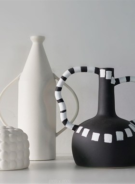 现代简约创意陶瓷摆件工艺品样板房售楼处卖场大厅茶几玄关装饰