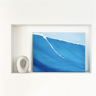 北欧现代简约小清新插画油画免打孔电表箱挂画客厅组合餐厅装 饰画