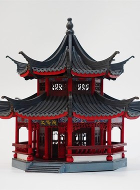 木制新中式古建筑吊灯吊饰挂件酒店名宿茶楼玄关装饰工艺成品摆件