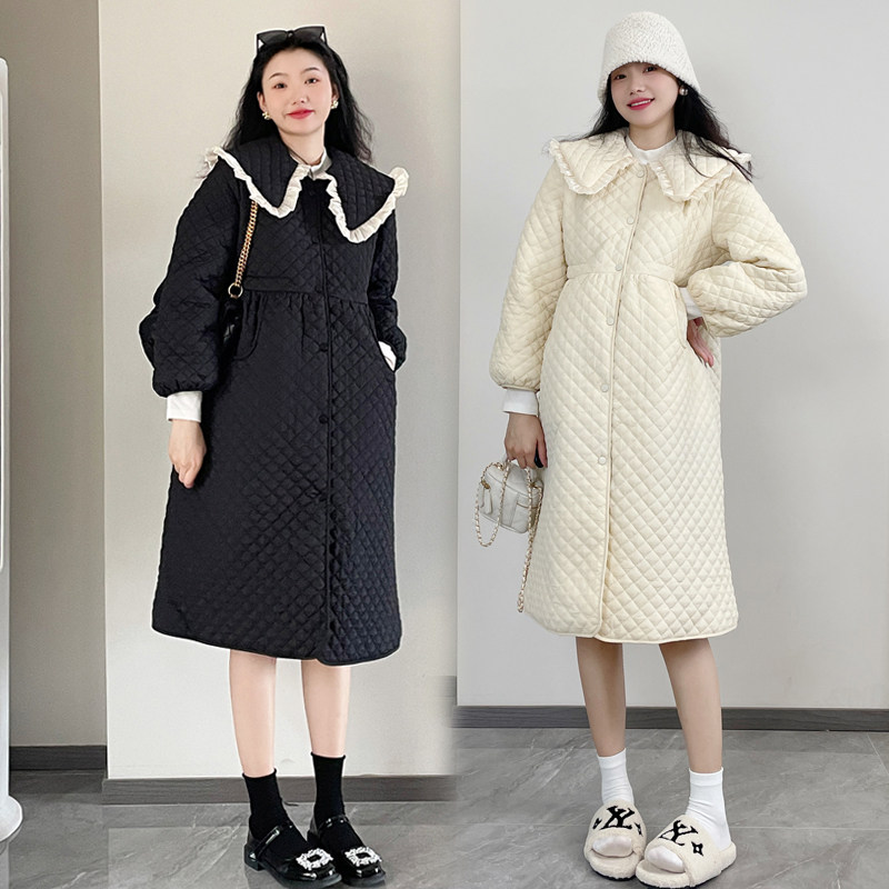 孕妇装外套秋冬外穿2023新款羽绒棉服洋装洋派时髦冬季大尺码棉袄
