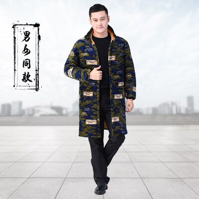 秋冬季加肥加大200斤罩衣男款加绒加厚男棉服迷彩工作服成人厨房