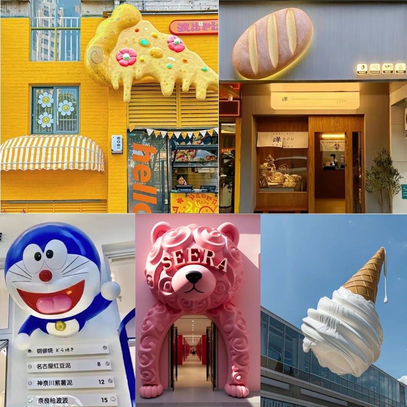 玻璃钢雕塑定制网红卡通动宠物门头吉祥物立体装置屋顶爬墙装饰品,家居饰品,装饰摆件,淘宝优惠券,粉丝福利购,淘宝优惠卷