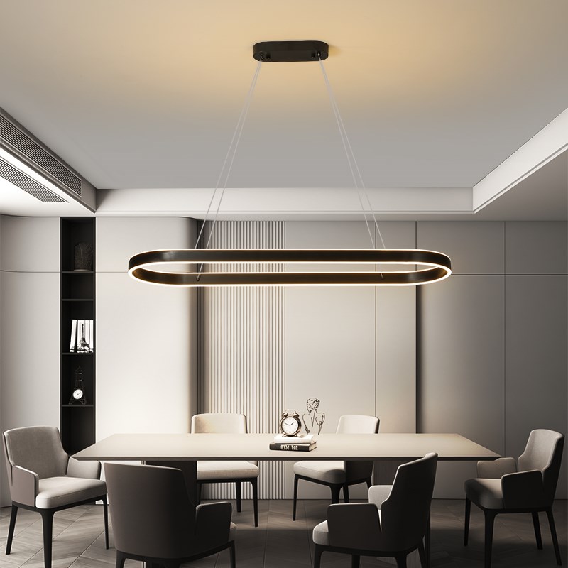 现代简约长条北欧吊灯餐厅餐桌吧台书房2022年新款大气创意灯具