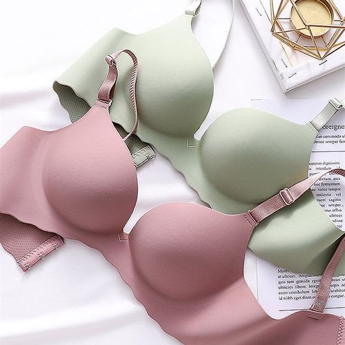 光面百搭一片式无痕内衣r女聚拢无钢圈文胸薄款学生少女小胸罩上