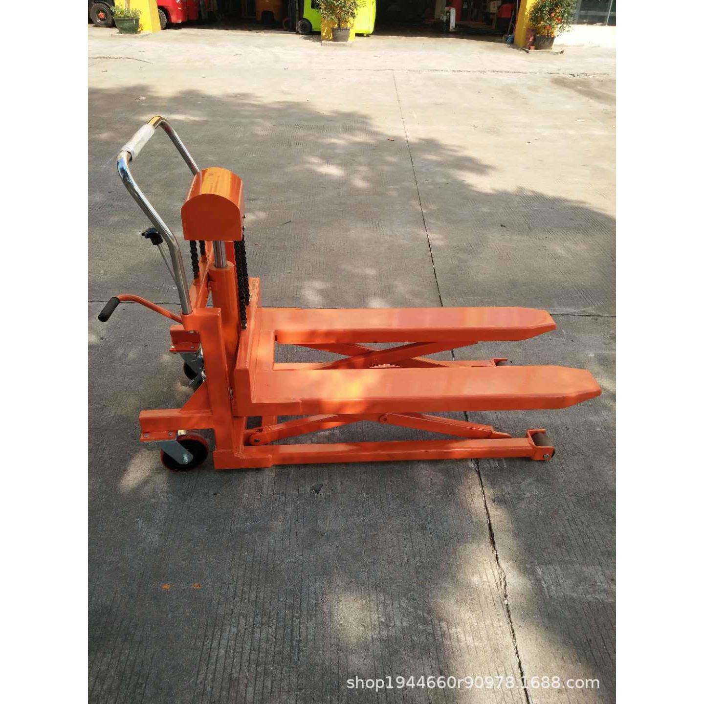 广东高起升降模具平台叉车高起升搬运车手动剪叉升高车固定平台车