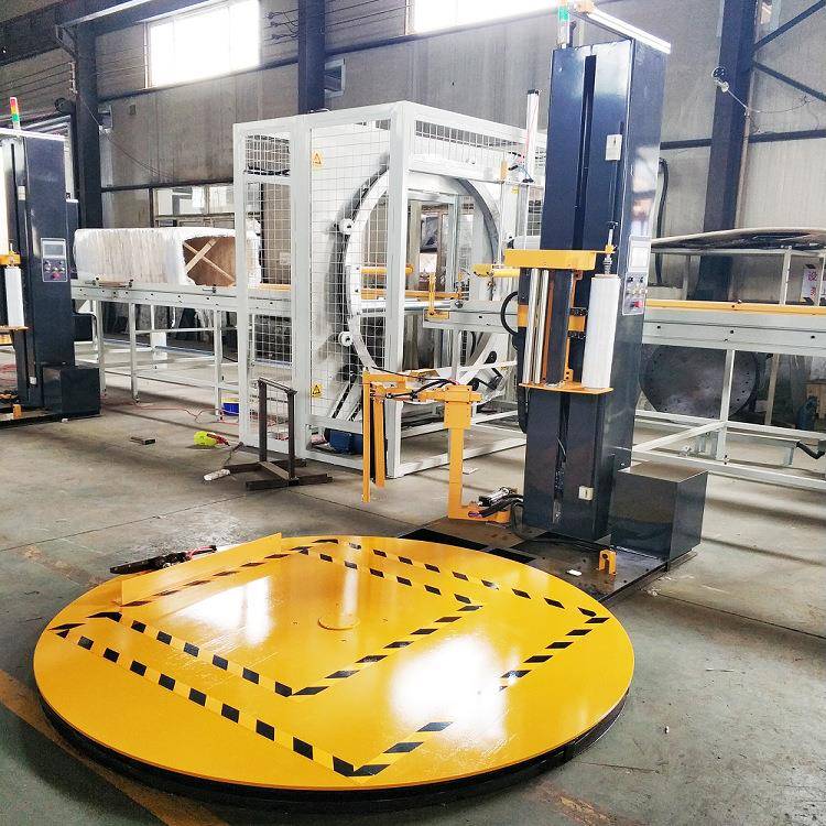 山东全自动托盘缠绕机QTP1800F-L自动上断膜智能包装机