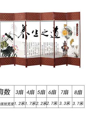 屏风隔断客厅家FYY室玄关折座屏中式用简约酒屏店单面卧双面养生