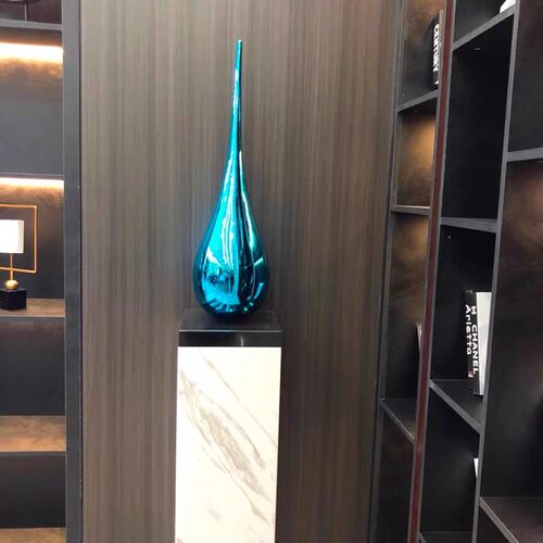 现代轻奢水滴雕塑摆件抽象客厅玄关过道商场酒店橱窗售楼处装饰品