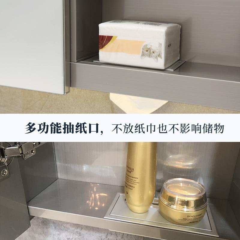 柜挂式不镜锈钢浴室镜子柜单666独灯镜面柜墙可订洗带手间led收新