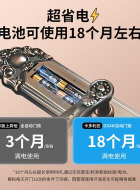 D30户外门别墅能指端纹锁高复古智门锁密码防盗电子大农村双开锁