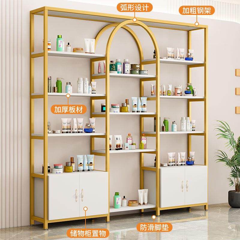 【顶部弧形ZCG设计】轻奢服装展示架发美甲店展柜理店示展柜产品