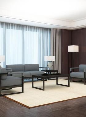 Y曗1办约公家具办公沙发简现代布艺沙发几客茶个性ULE进口会布艺