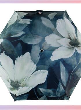 3Y袋K太两阳心YIR伞迷你伞黑胶便携小巧五折晴雨用口伞掌伞5