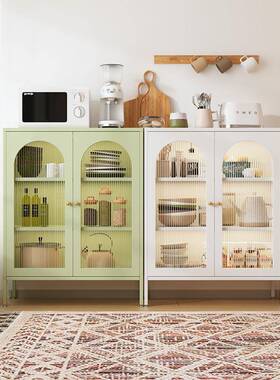 铁艺收柜钢层制家用落地皮带门铁柜防尘多GYP储纳物柜客厅厨房餐