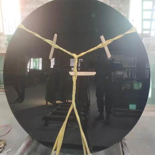 厂家面生产茶色面桌面钢化480玻璃精磨边圆形钢化璃桌茶几圆板