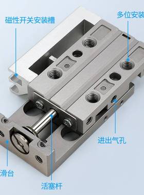 SMC型MXJL微型滑台气缸MXJ4/MXJ6/MXJ8-5-10-15-20C/N/P/CS/CT/CN