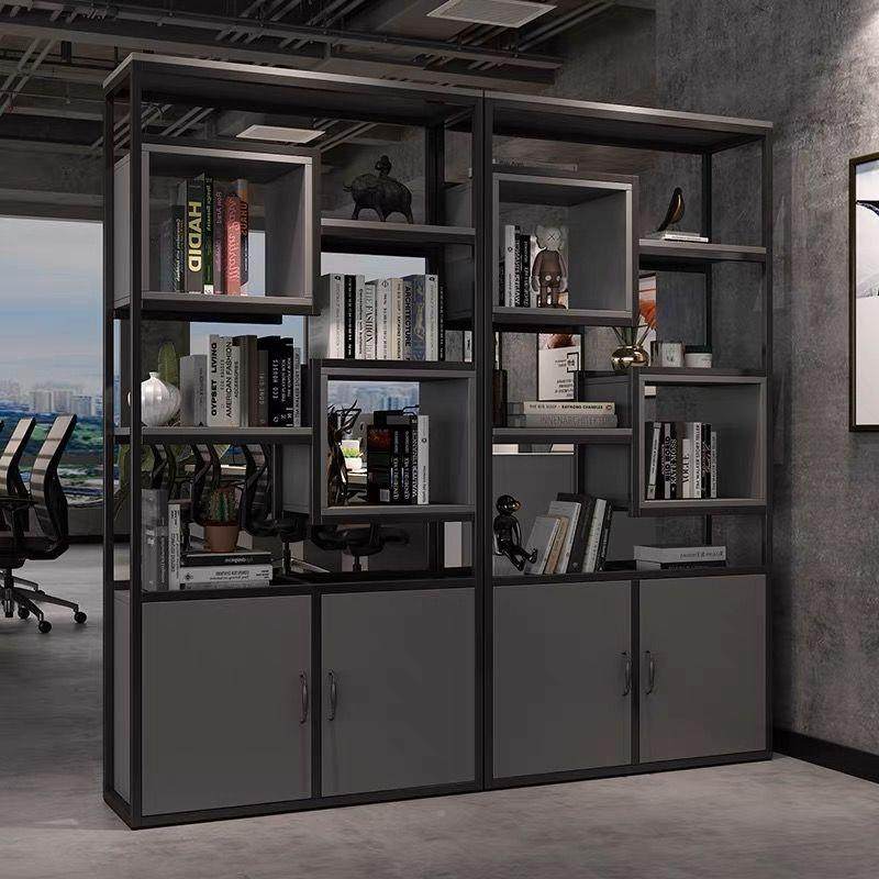 客厅铁屏隔断书风柜组合简约落地艺置架办公室书架玄关DIE物储物